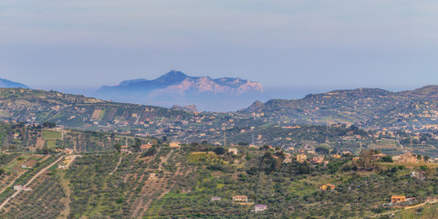 European Highlands. Sicilian Spring Landscape