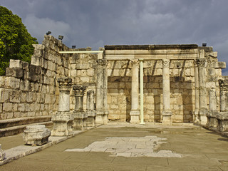 Fototapeta na wymiar Capernaum synagogue in Israel