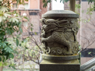 Dragon sculptures ,Asian temple dragon