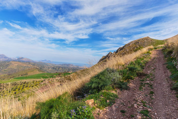 European Highlands. Sicilian Spring Landscape