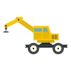 Crane truck icon isolated