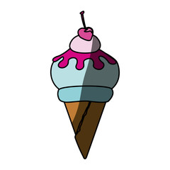 Delicious ice cream icon vector illustration graphic design