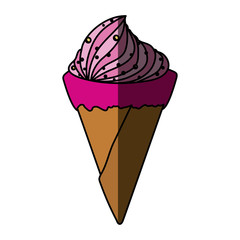 Delicious ice cream icon vector illustration graphic design