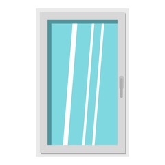 Closed white window icon isolated