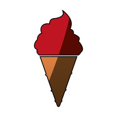 Delicious ice cream icon vector illustration graphic design