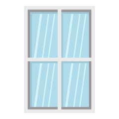 White rectangle window icon isolated