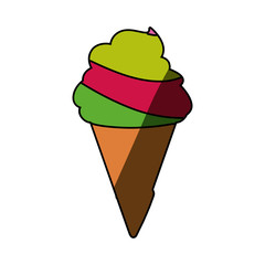 Delicious ice cream icon vector illustration graphic design