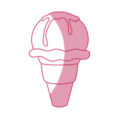 Delicious ice cream icon vector illustration graphic design