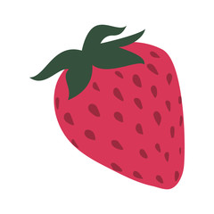 Delicious strawberry fruit icon vector illustration graphic design