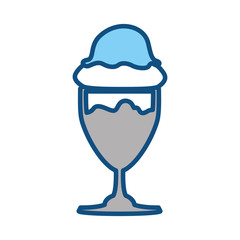 Delicious ice cream icon vector illustration graphic design