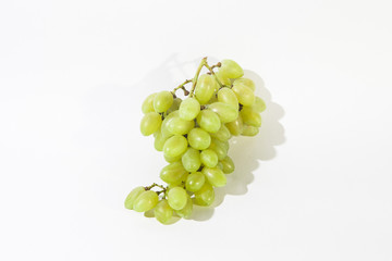Grapes on a white background.