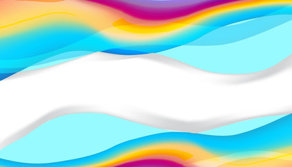 Colorful 3D Wavy Abstract Background. Trendy Vector Texture for Design