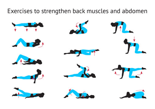 Exercises to strengthen back muscles and abdomen