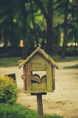 wooden bird house