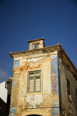 Fototapeta na wymiar Old Typical Portuguese house in Ericeira Portugal