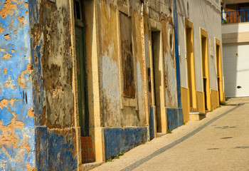 Old Typical Portuguese houses in Ericeira Portugal