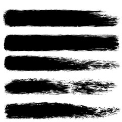 Brush paint stroke set. For your business project. Vector illustration