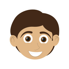 face of happy smiling boy icon image vector illustration design 