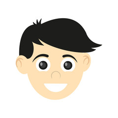 Fototapeta premium face of happy smiling boy icon image vector illustration design 