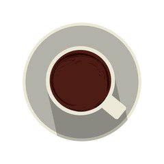 mug topview coffee related icon image vector illustration design 