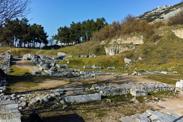 Fototapeta na wymiar Ruins in the archeological area of Philippi, Eastern Macedonia and Thrace, Greece