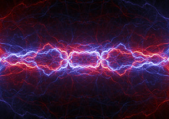 Fire and ice abstract lightning background