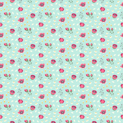 Seamless flower pattern. Vector floral print - 145783326