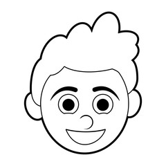 Obraz na płótnie Canvas face of happy smiling boy icon image vector illustration design 