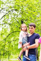 Fototapeta premium Father and daughter having fun together, family time concept.