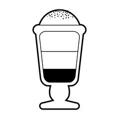 beverage with foam coffee related icon image vector illustration design 
