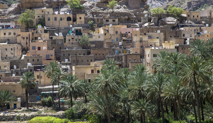 Fototapeta premium village of Bald Sayt in the mountains of Oman