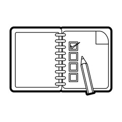 checklist with pencil icon image vector illustration design 