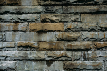 Old Brown Bricks Wall Pattern.