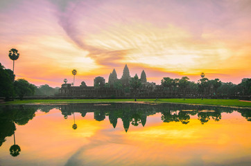 Fototapeta na wymiar Angkor Wat sunrise at Siem Reap. Cambodia