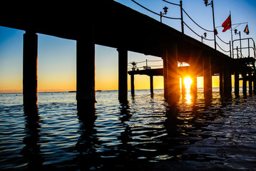 Sunrise under the pier
