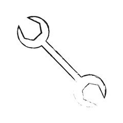 wrench repair tool icon image vector illustration design 