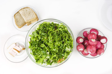 Vegetables and lard