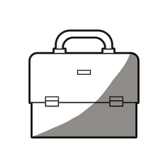 outlined portfolio briefcase document business vector illustration