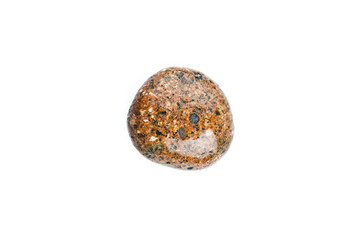 wet sea stone isolated on white background