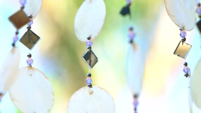 Capiz shell wind chimes