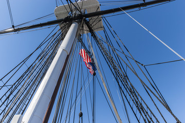 Fototapeta premium Old sailing ship rigging