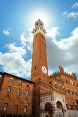 Fototapeta premium Siena City Hall Bell Tower