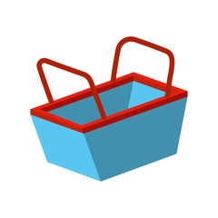 shopping basket isolated icon vector illustration design