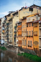 Fototapeta na wymiar Arno River buildings
