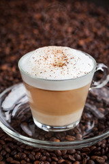 Cup of fresh hot latte