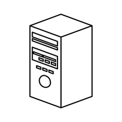 tower server isolated icon vector illustration design