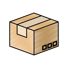 carton box packing icon vector illustration design