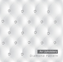 elegant white diamond an upholstery pattern background vector