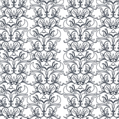 decorative elegant classic heraldry seamless pattern design vector illustration
