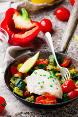 Steamed fish  fillet  with Vegetables